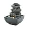 7&#x22; Tiered Rock Formation LED Tabletop Fountain